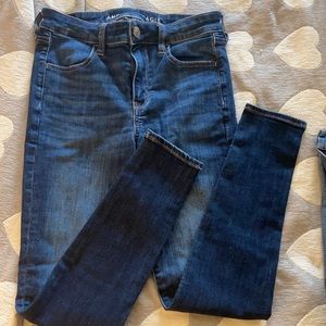 AEO dark wash hi rise jeggings